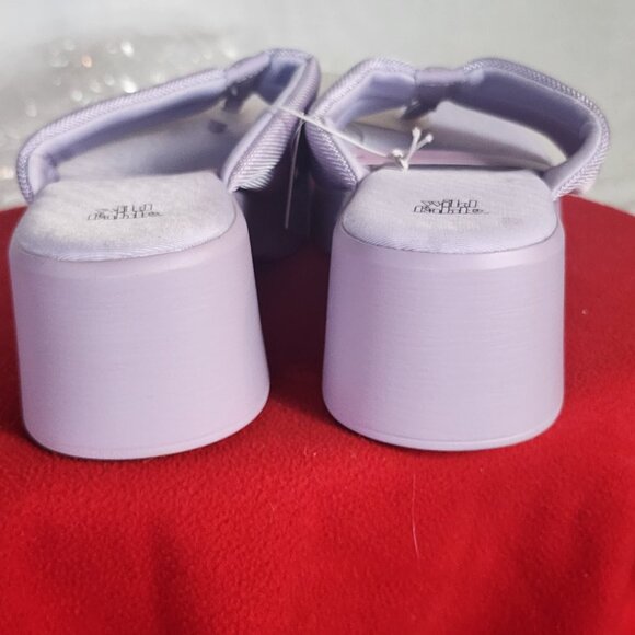 Wild Fable Lavender Fabric Upper Memory Foam Platform Angela Dress Sandal Size 9 - Picture 7 of 16